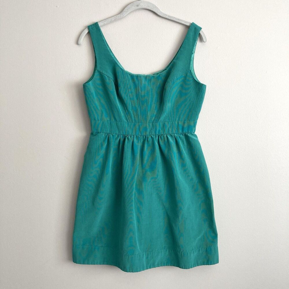 Shoshanna Womens Green Fit And Flare Dress Womens Size 8 Party Cocktail